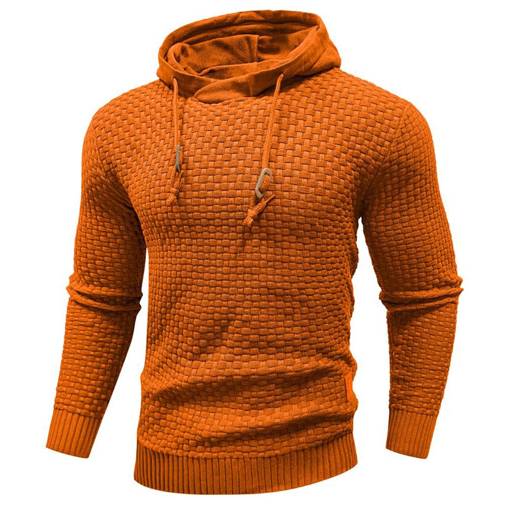 Men's Hooded Knit-Blend Hoodie, Zip-Up Cozy Sweatshirt