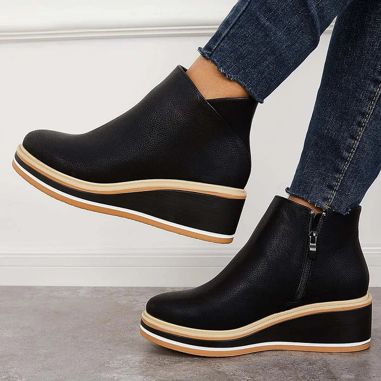 Women's Pointed-Toe Heeled Boots, Block-Heel Winter Boots