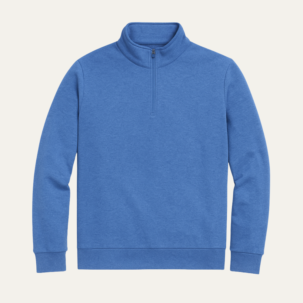 Men's Sherpa Lined Quarter Zip Sweatshirt, Stand Collar Cozy Winter Pullover