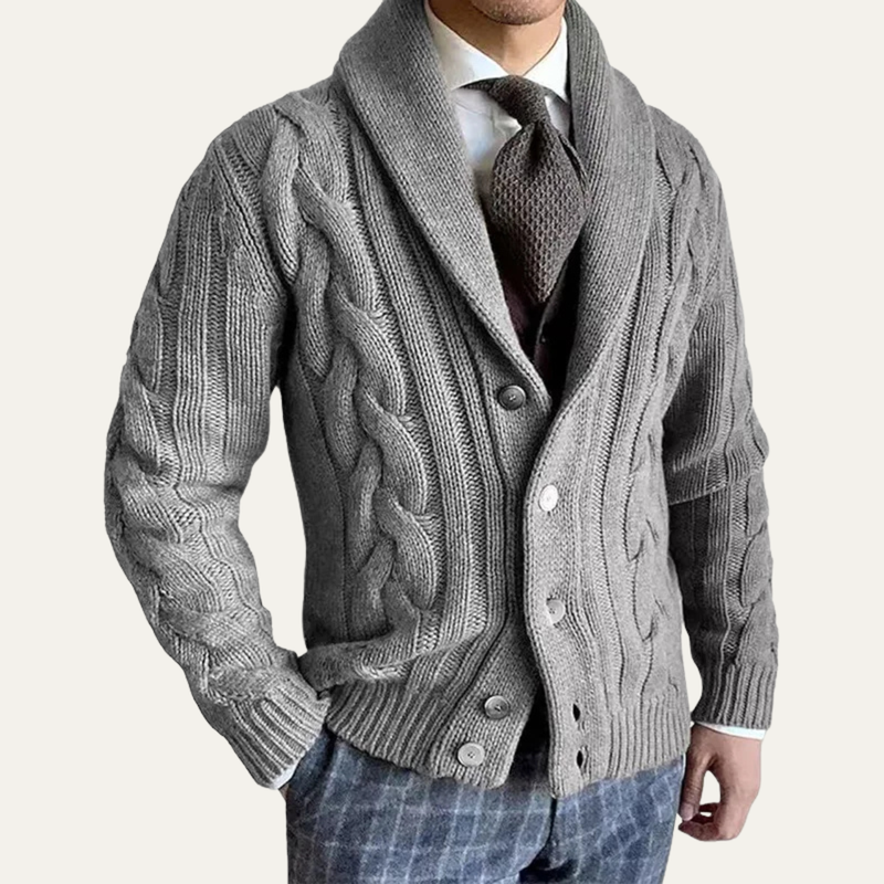 Men's Cable-Knit Cardigan, Button-Front Sweater