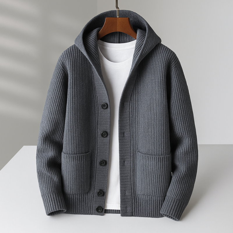 Men's Knit-Blend Cardigan, Button-Front Sweater