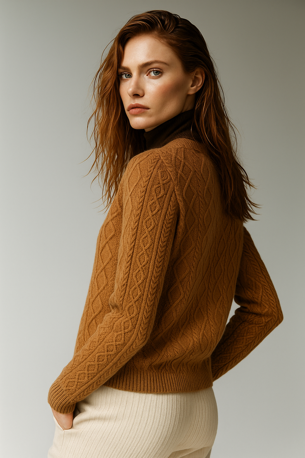 Women's Cable-Knit Cardigan, Button-Front Sweater