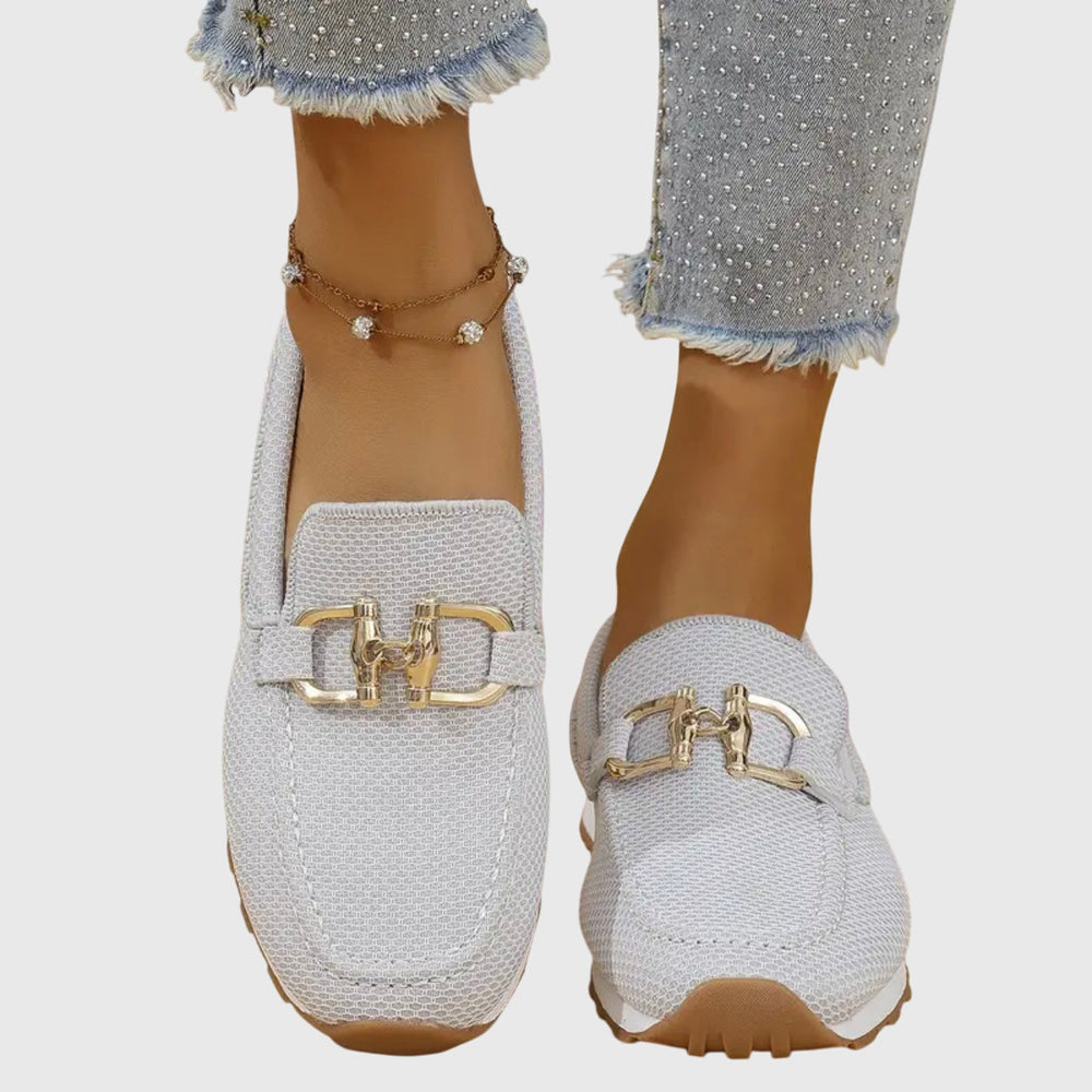 Women's Cushioned Moc-Toe Loafers, Slip-On Winter Loafers