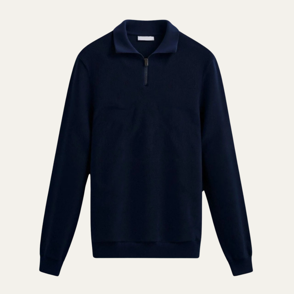 Men's Half-Zip Quarter-Zip Sweater, Ribbed Pullover