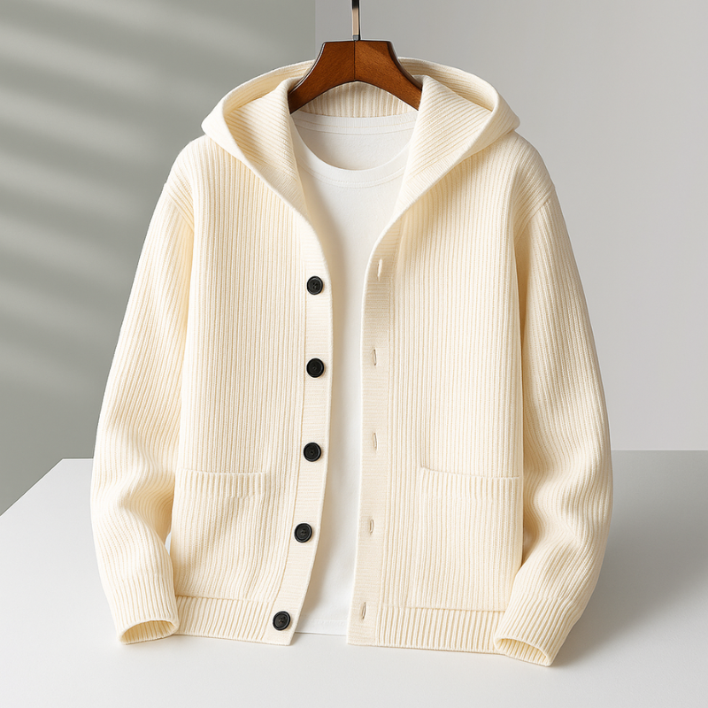 Men's Knit-Blend Cardigan, Button-Front Sweater