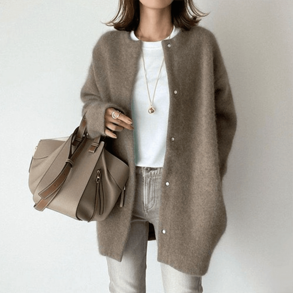 Women's Longline Knit Cardigan, Oversized Winter Cardigan