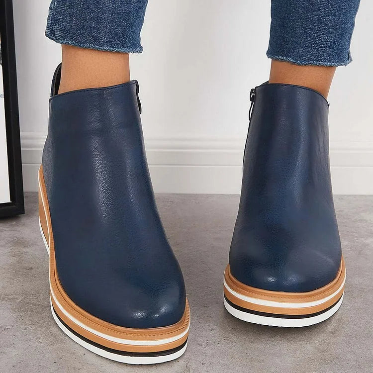 Women's Pointed-Toe Heeled Boots, Block-Heel Winter Boots