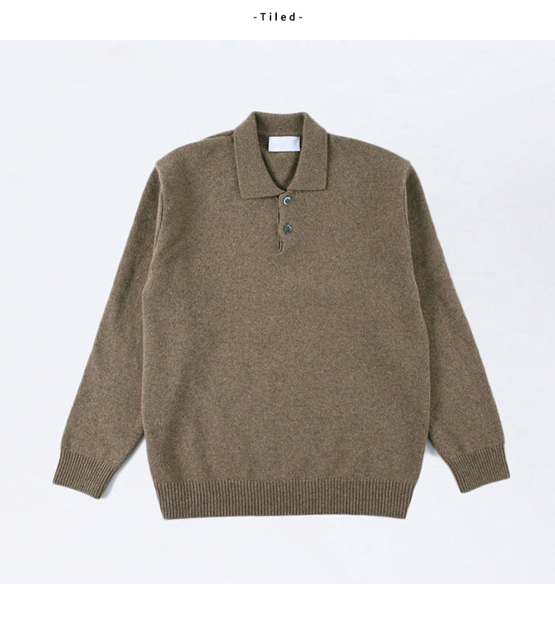 Men's Button-Front Sweater, Crewneck Pullover