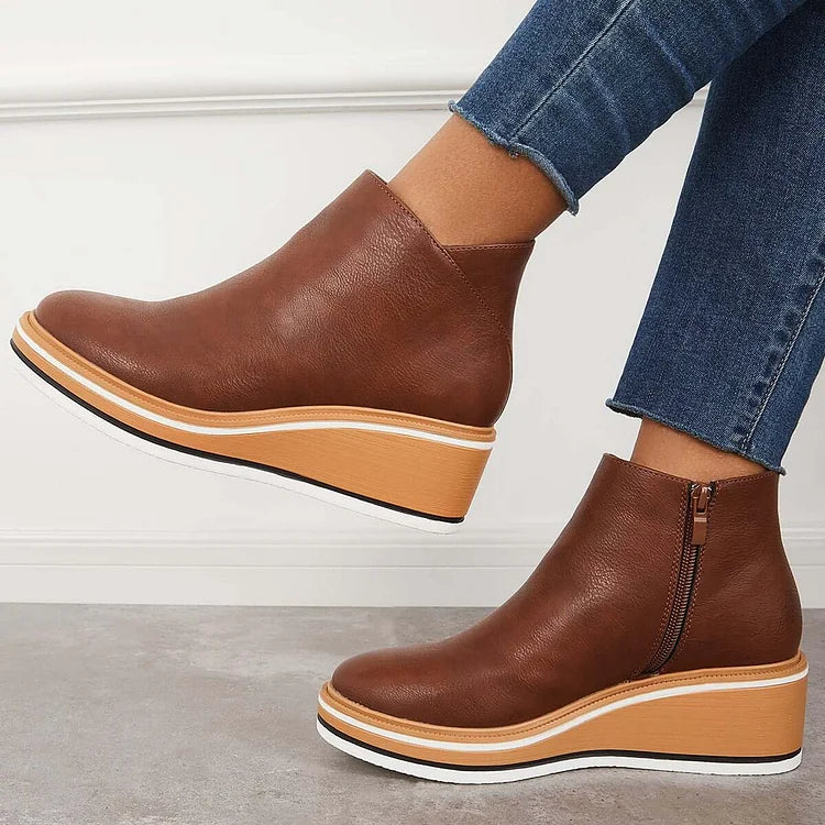 Women's Pointed-Toe Heeled Boots, Block-Heel Winter Boots