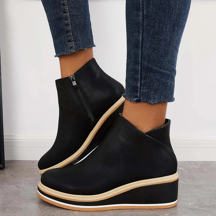 Women's Pointed-Toe Heeled Boots, Block-Heel Winter Boots
