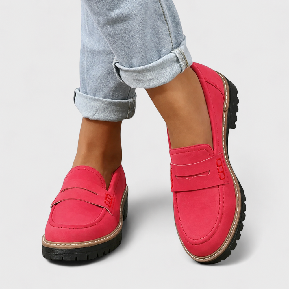 Women's Round-Toe Slip-On Loafers, Everyday Winter Loafers