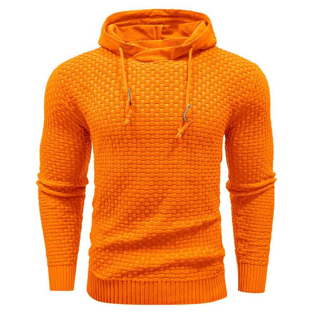 Men's Hooded Knit-Blend Hoodie, Zip-Up Cozy Sweatshirt