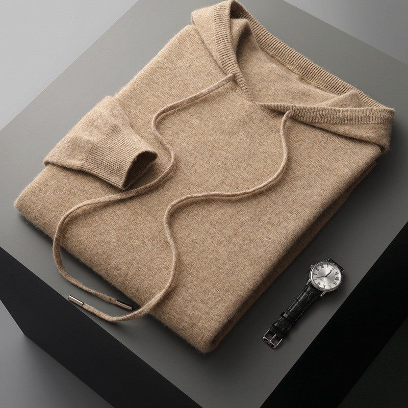 Men's Hooded Soft-Knit Hoodie, Zip-Up Cozy Sweatshirt