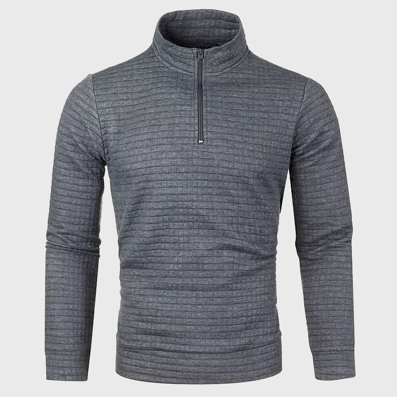 Men's Half-Zip Quarter-Zip Sweater, Ribbed Pullover