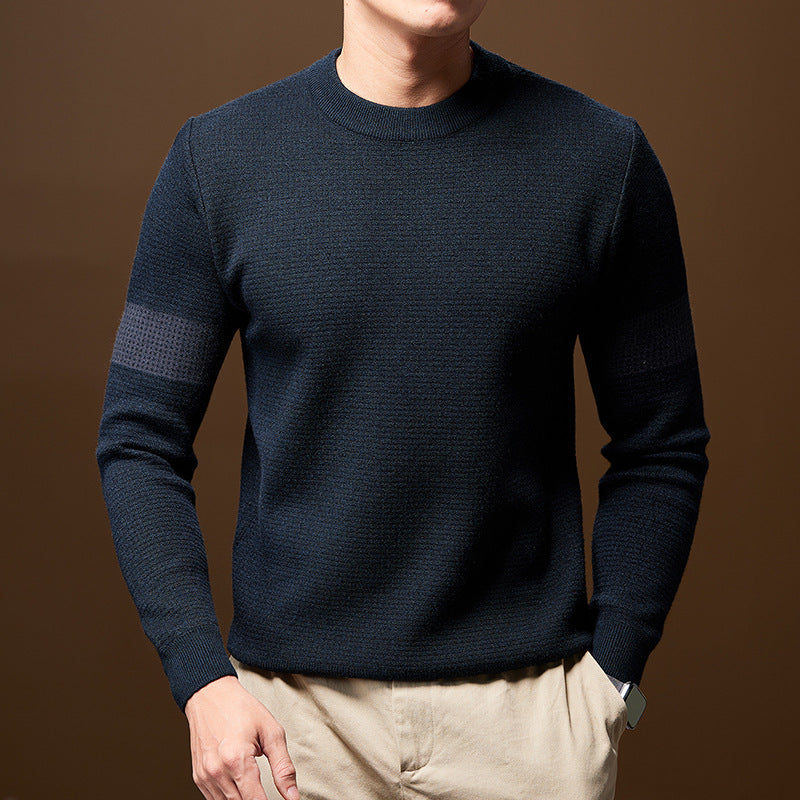 Men's Crewneck Knit Sweater, Oversized Winter Pullover