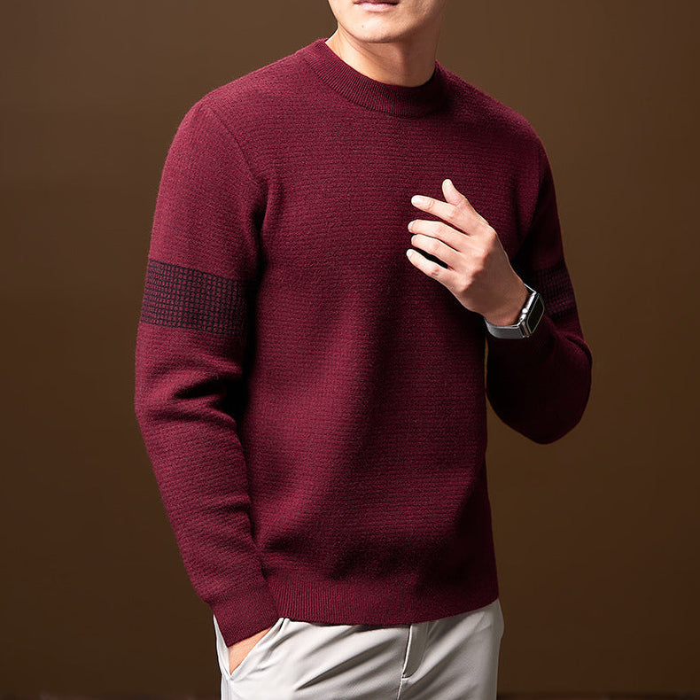 Men's Crewneck Knit Sweater, Oversized Winter Pullover