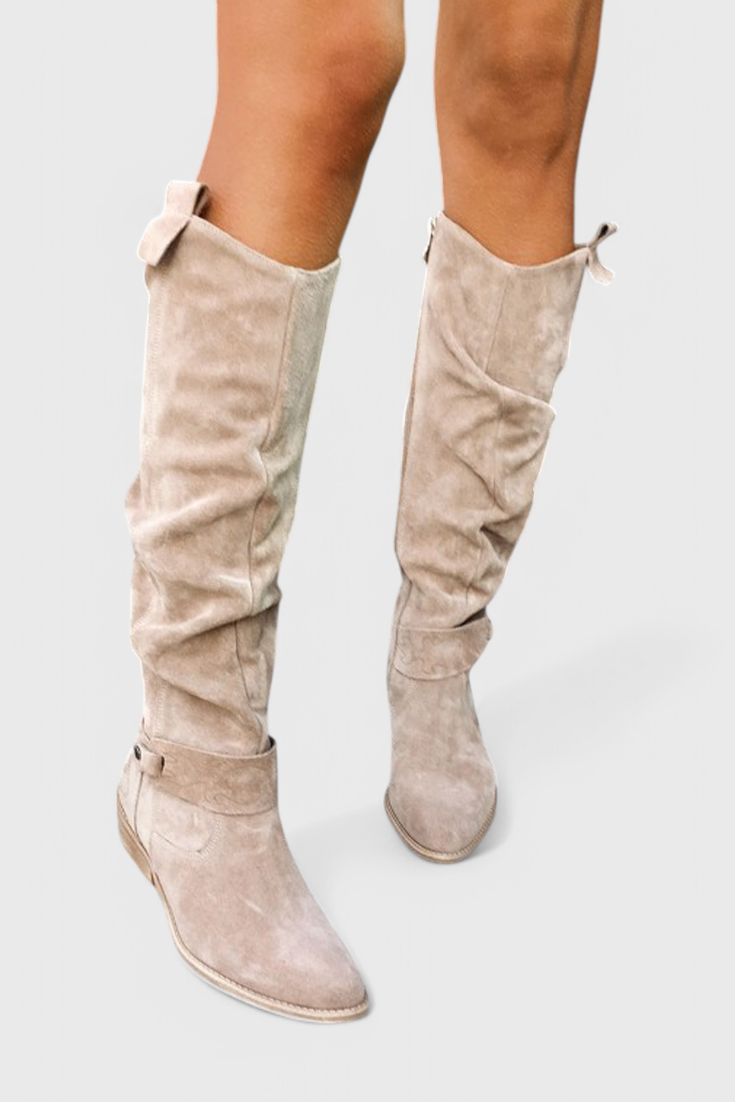 Women's Retro Knee-High Boots, Tall-Shaft Winter Boots