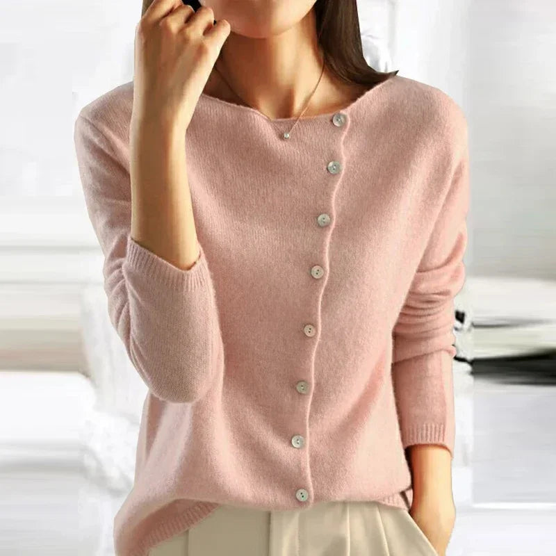 Women's Button-Front Cardigan, Oversized Winter Cardigan