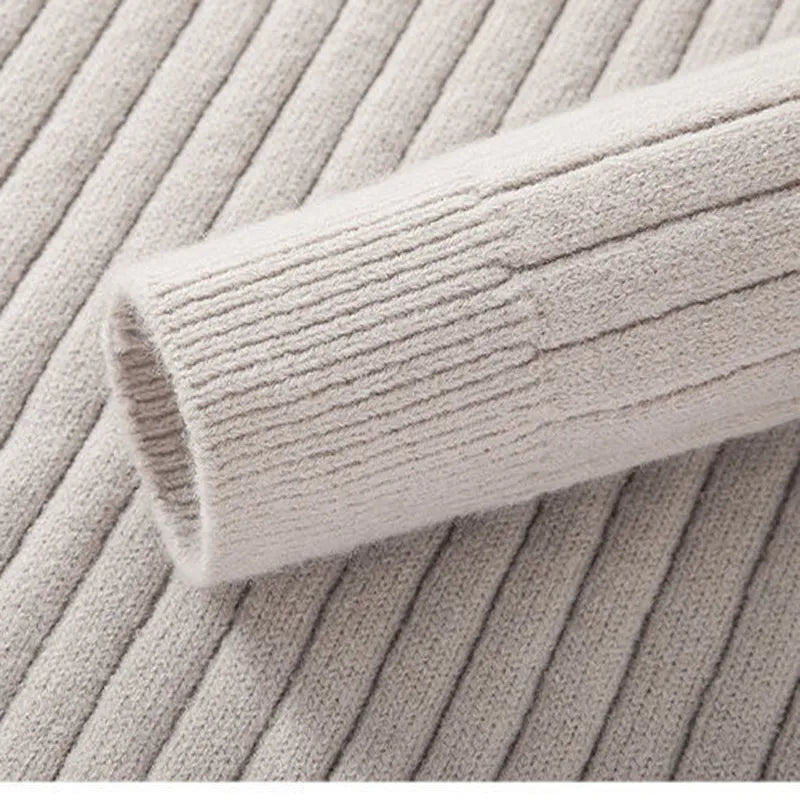 Men's Half-Zip Ribbed Quarter-Zip Sweater, Knit Ribbed Pullover
