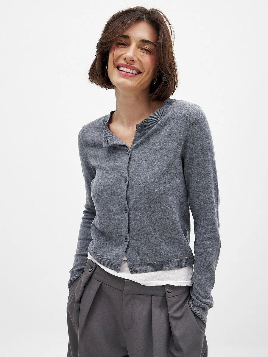Women's Button-Front Knit Cardigan, Sweater