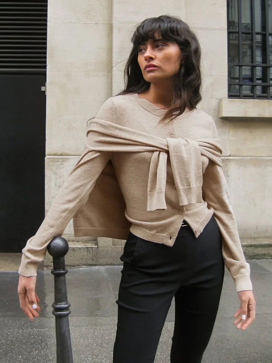 Women's Button-Front Knit Cardigan, Sweater