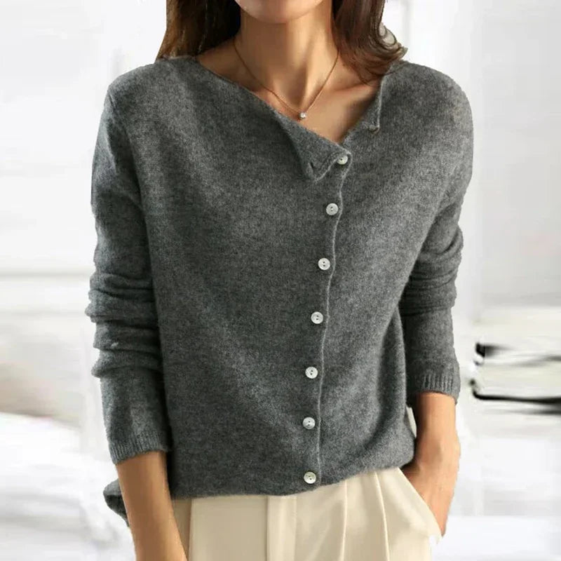 Women's Button-Front Cardigan, Oversized Winter Cardigan