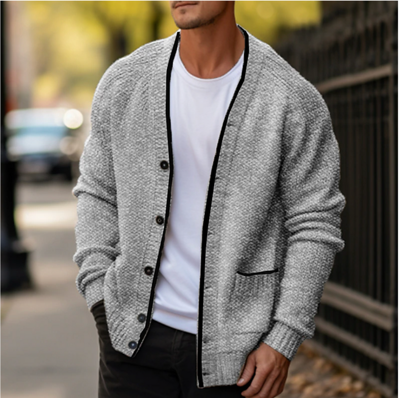 Men's Button-Front Cardigan, Sweater