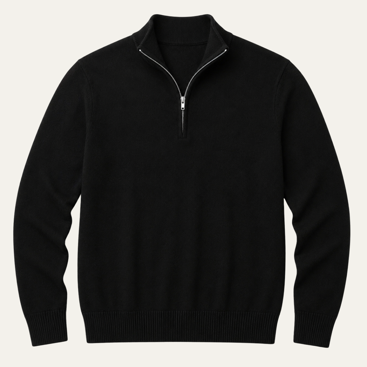 Men's Lightweight Quarter Zip Sweater, Fine Knit Mock Neck Layering Pullover
