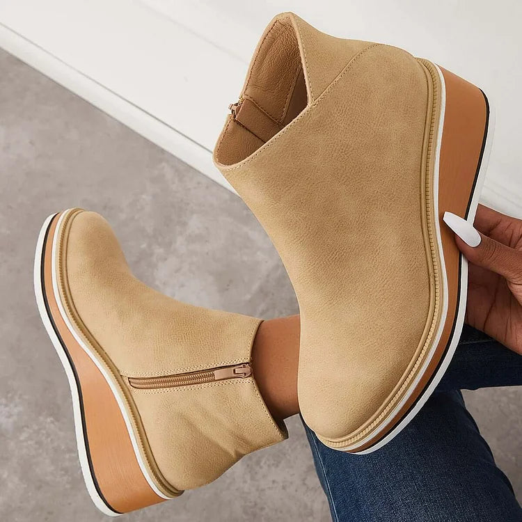 Women's Pointed-Toe Heeled Boots, Block-Heel Winter Boots
