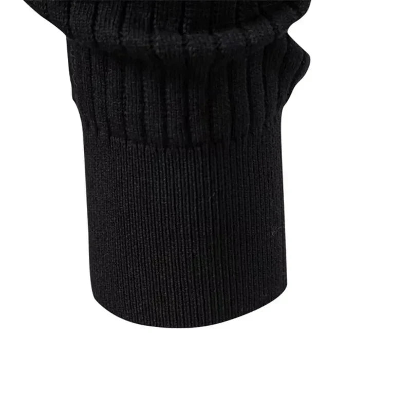 Men's Ribbed Knit Henley Sweater, Three Button Long Sleeve Pullover