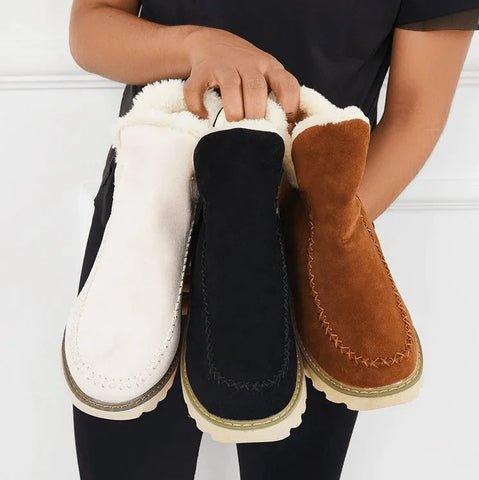 Women's Fleece-Lined Winter Boots, Lugged-Sole Snow Boots