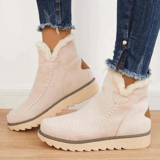 Women's Fleece-Lined Winter Boots, Lugged-Sole Snow Boots