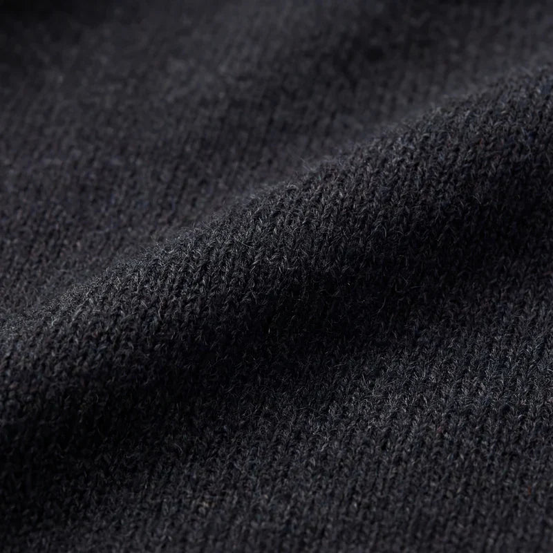Men's Heathered Knit Quarter Zip Sweater, Stand Collar Classic Pullover