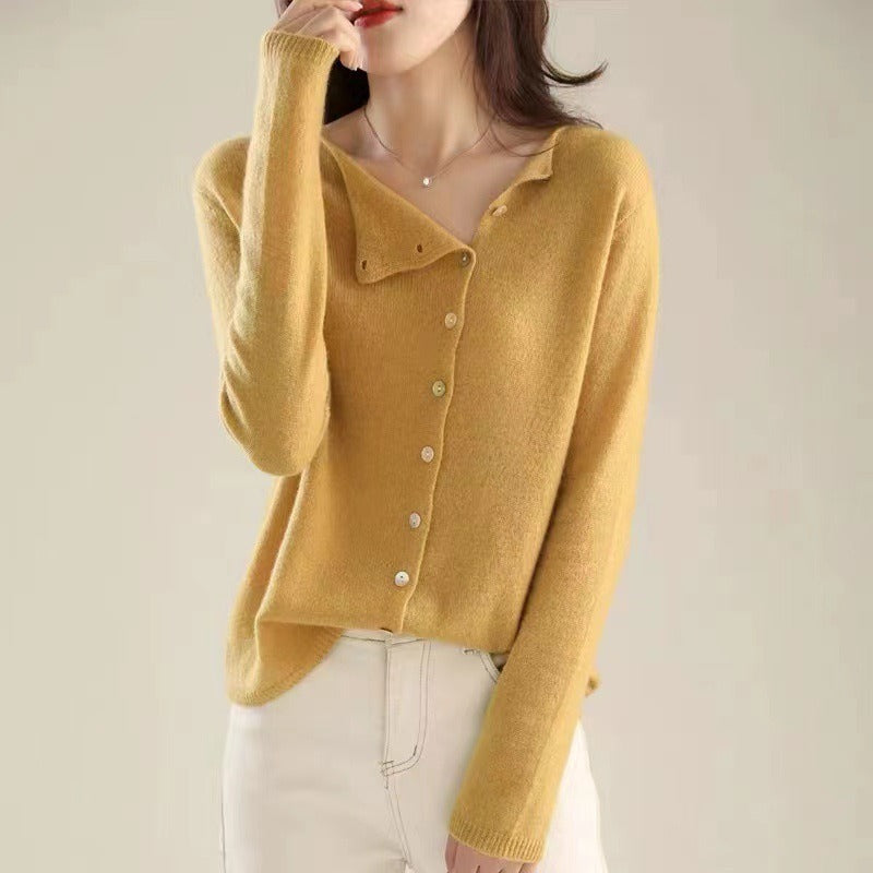 Women's Button-Front Cardigan, Oversized Winter Cardigan