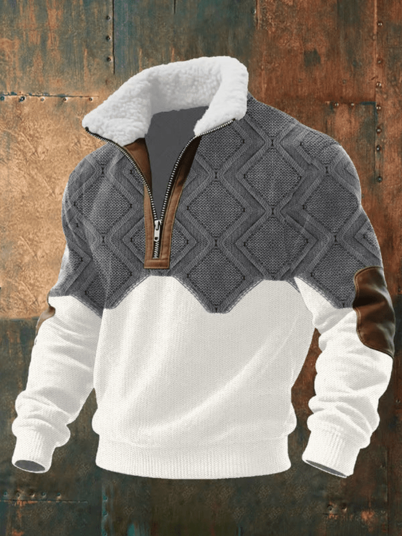 Men's Heavy Knit Sweater, Winter Crewneck Pullover