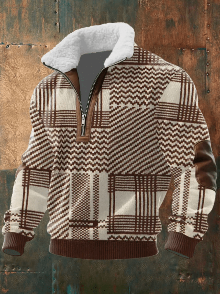 Men's Heavy Knit Sweater, Winter Crewneck Pullover