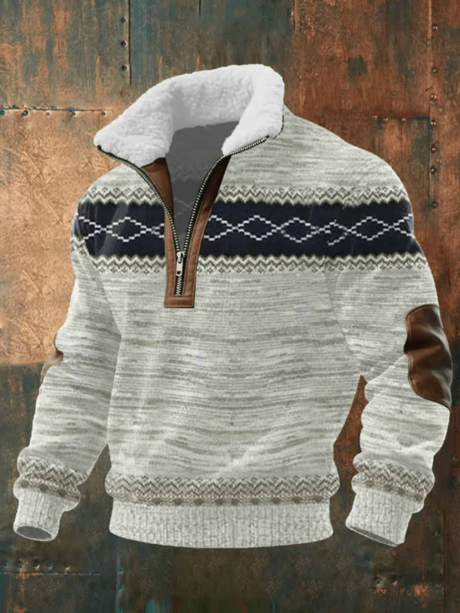 Men's Heavy Knit Sweater, Winter Crewneck Pullover