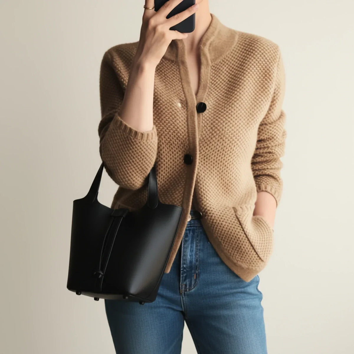 Women's Oversized Knit Cardigan, Button-Front Sweater