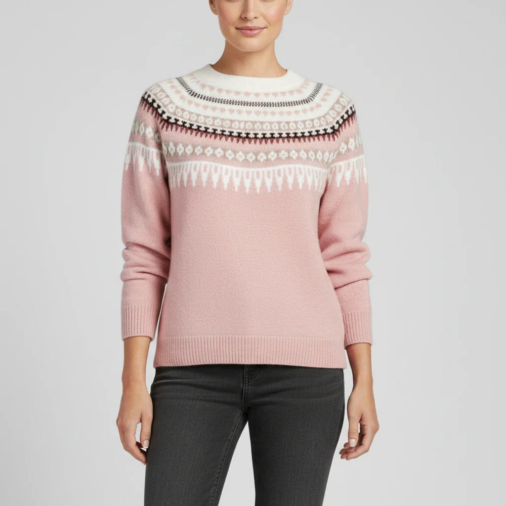 Women's Fair-Isle Knit Pullover, Nordic Winter Sweater