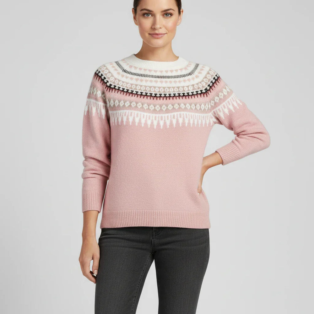Women's Fair-Isle Knit Pullover, Nordic Winter Sweater