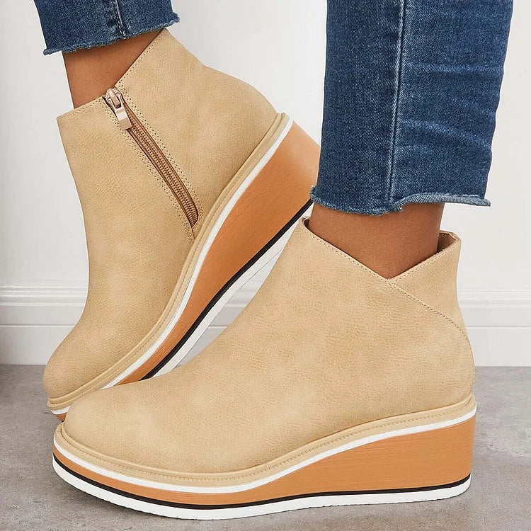 Women's Pointed-Toe Heeled Boots, Block-Heel Winter Boots