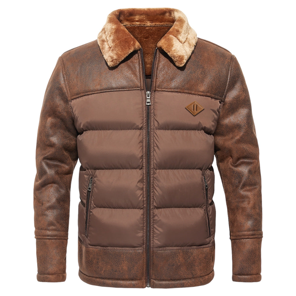 Men's Stand-Collar Casual Jacket, Zip-Up Winter Jacket