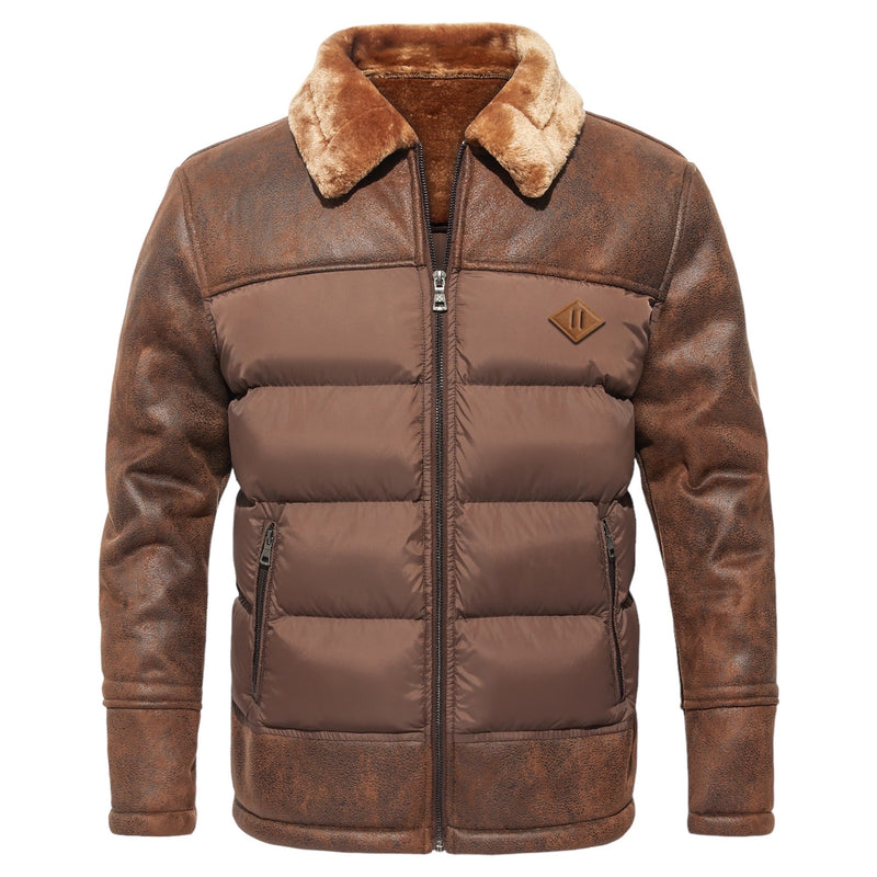 Men's Stand-Collar Casual Jacket, Zip-Up Winter Jacket