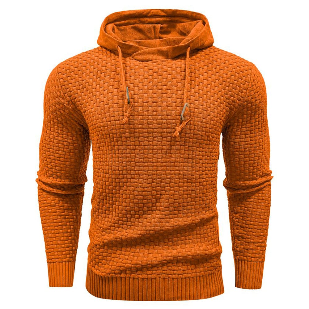 Men's Hooded Knit-Blend Hoodie, Zip-Up Cozy Sweatshirt