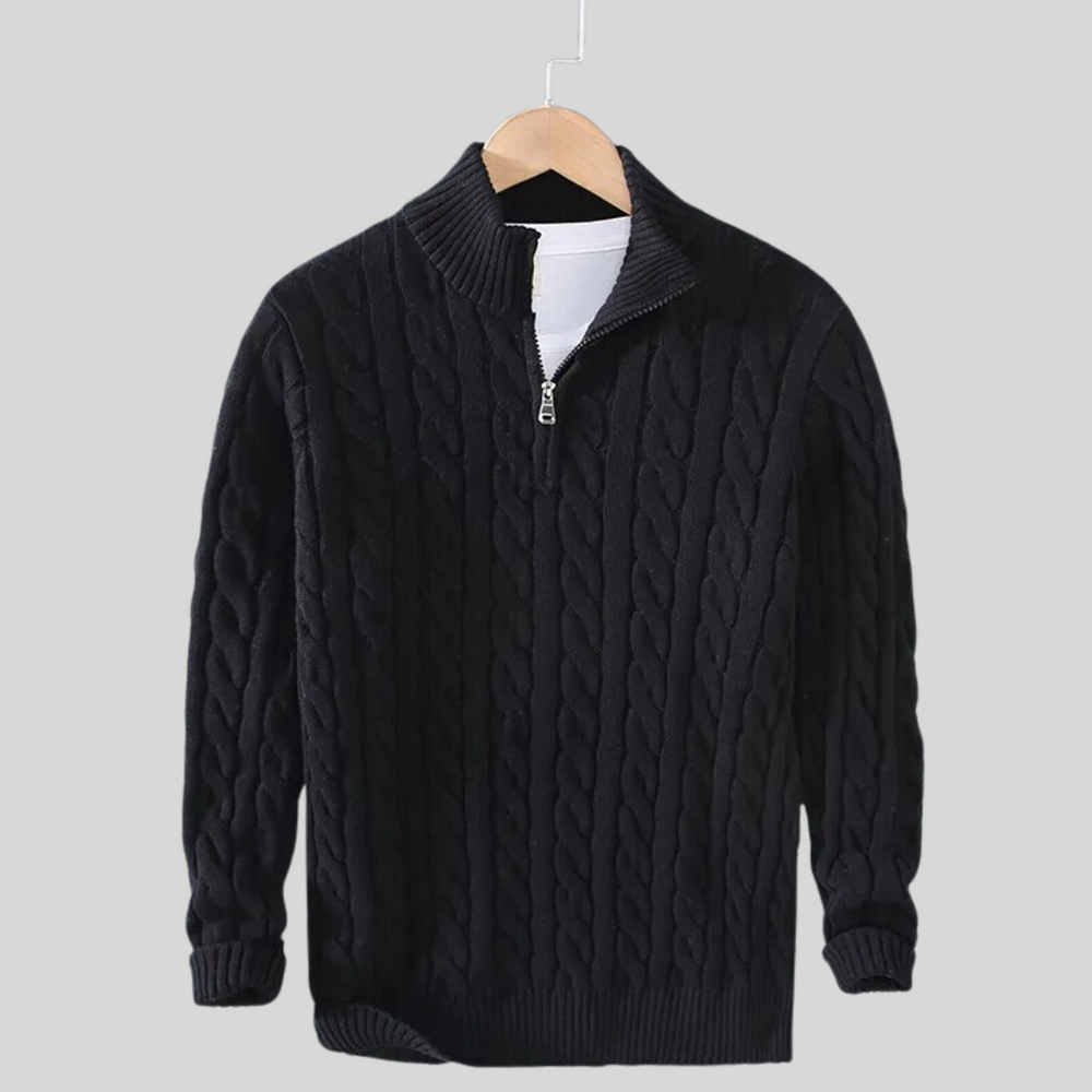 Men's Classic Knit Sweater, Crewneck Winter Pullover