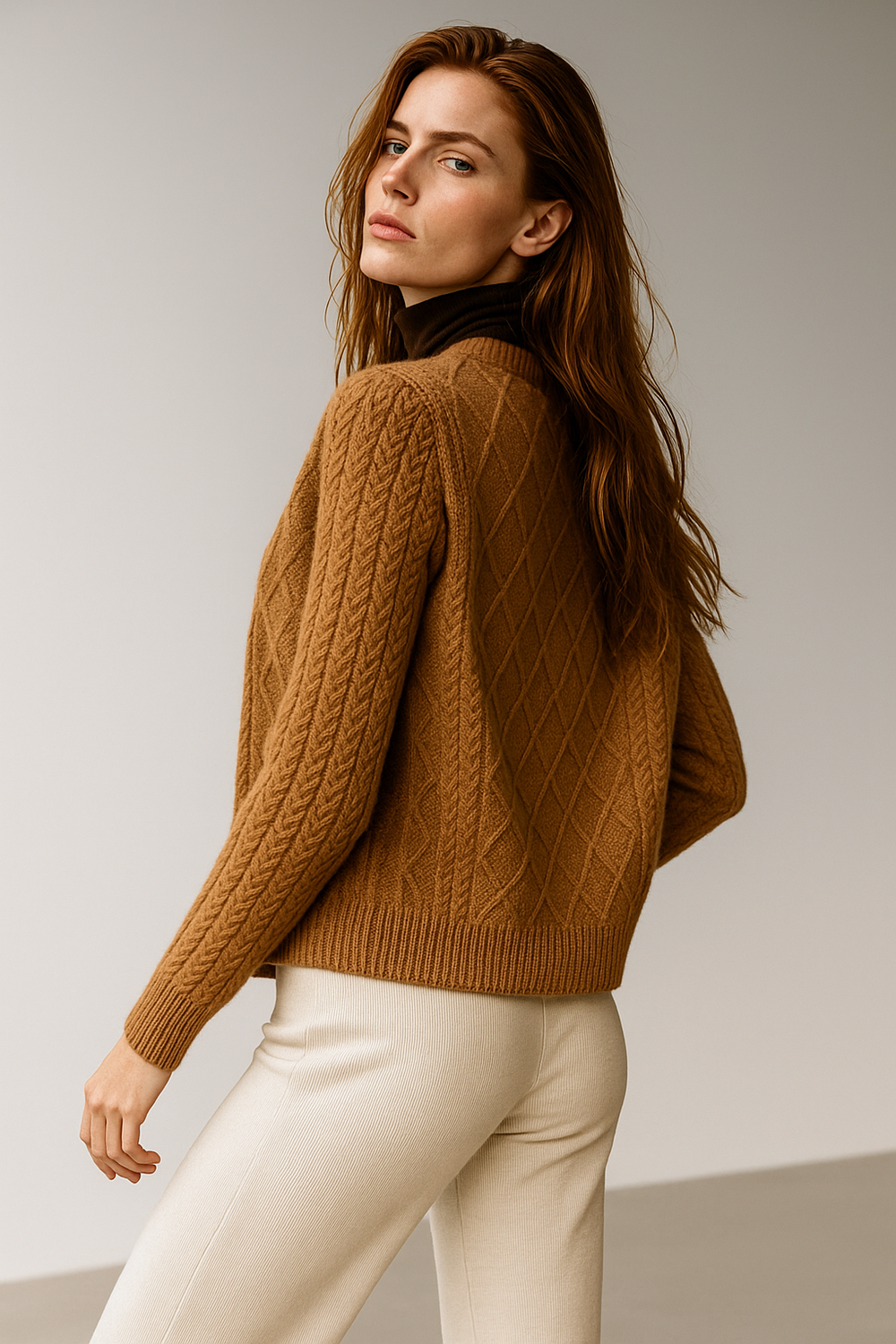 Women's Cable-Knit Cardigan, Button-Front Sweater