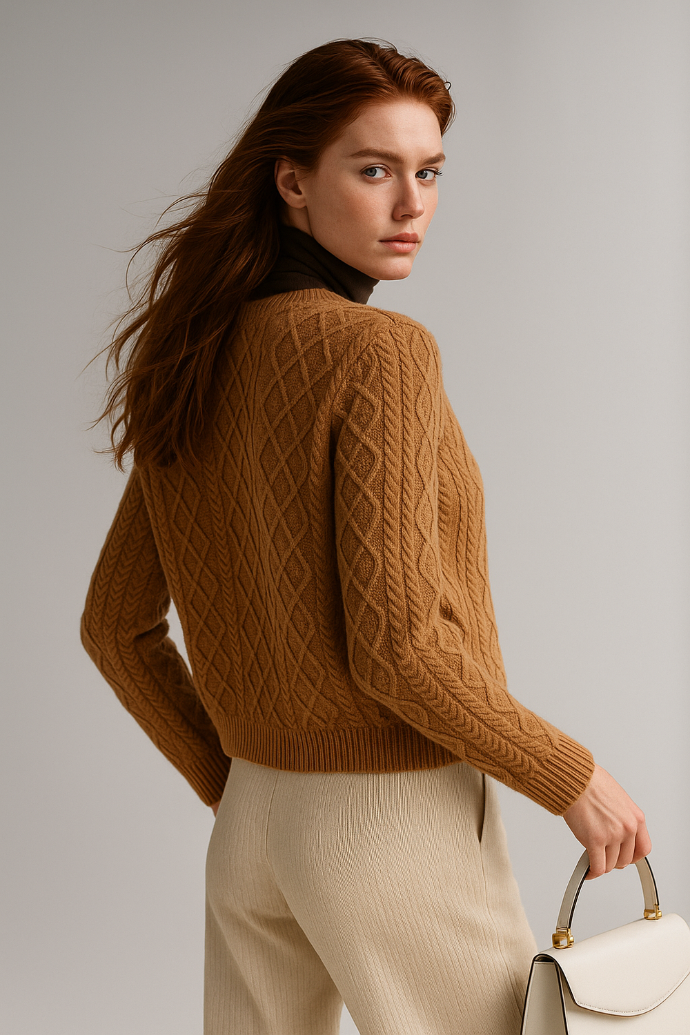Women's Cable-Knit Cardigan, Button-Front Sweater