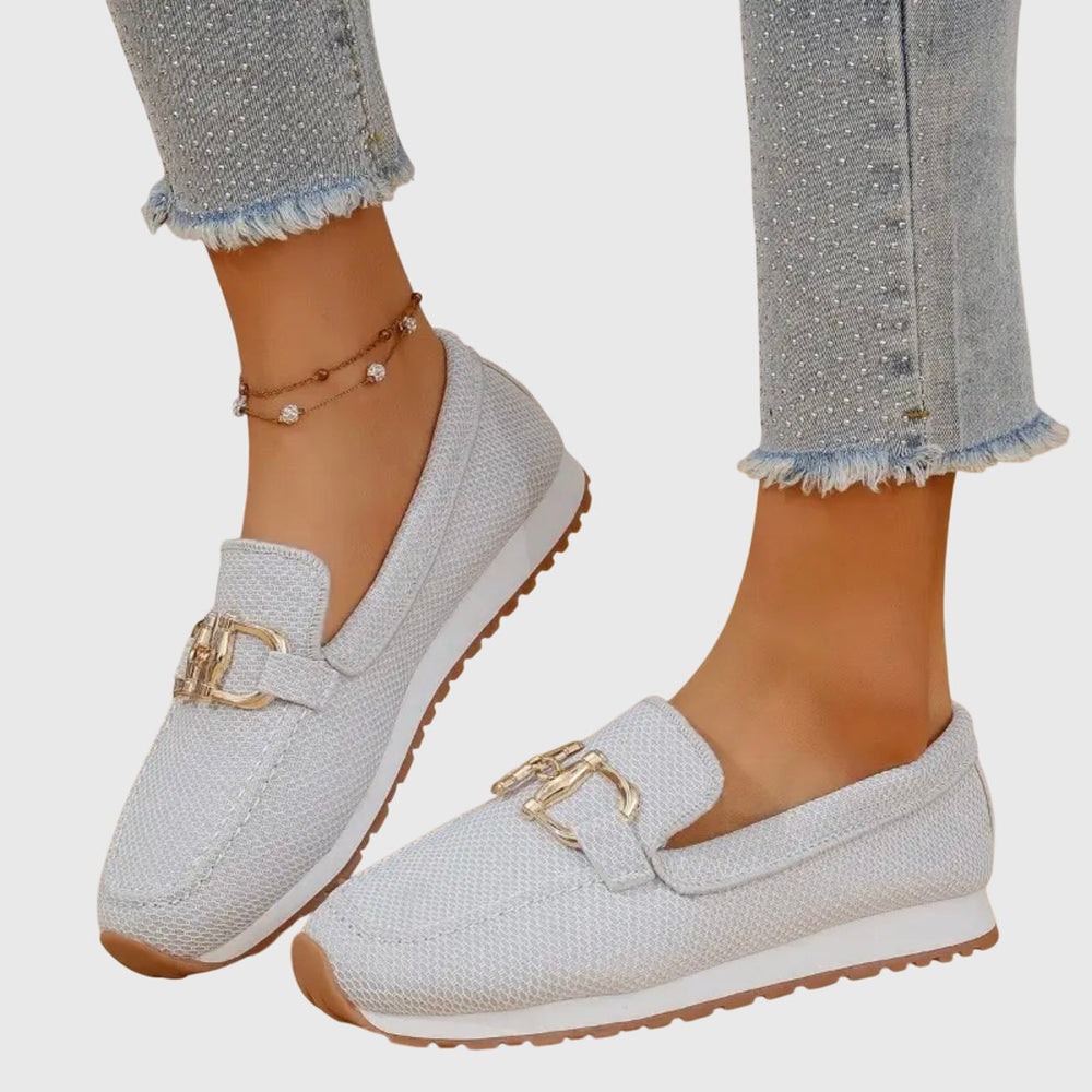 Women's Cushioned Moc-Toe Loafers, Slip-On Winter Loafers