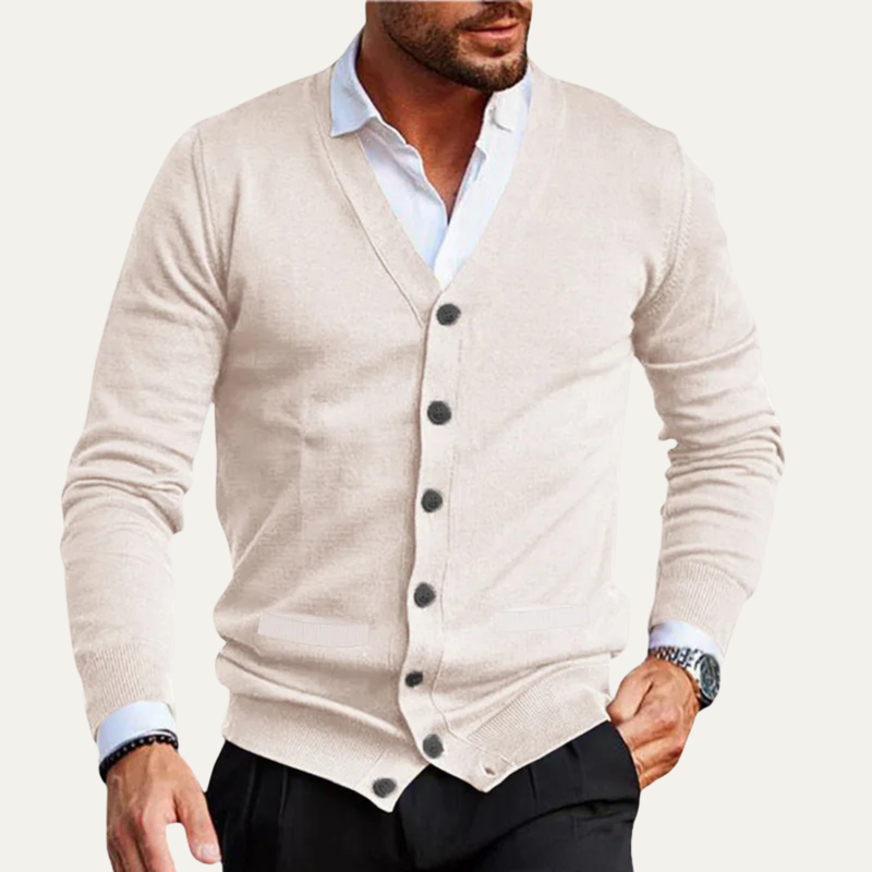 Men's V-Neck Cardigan, Button-Front Sweater