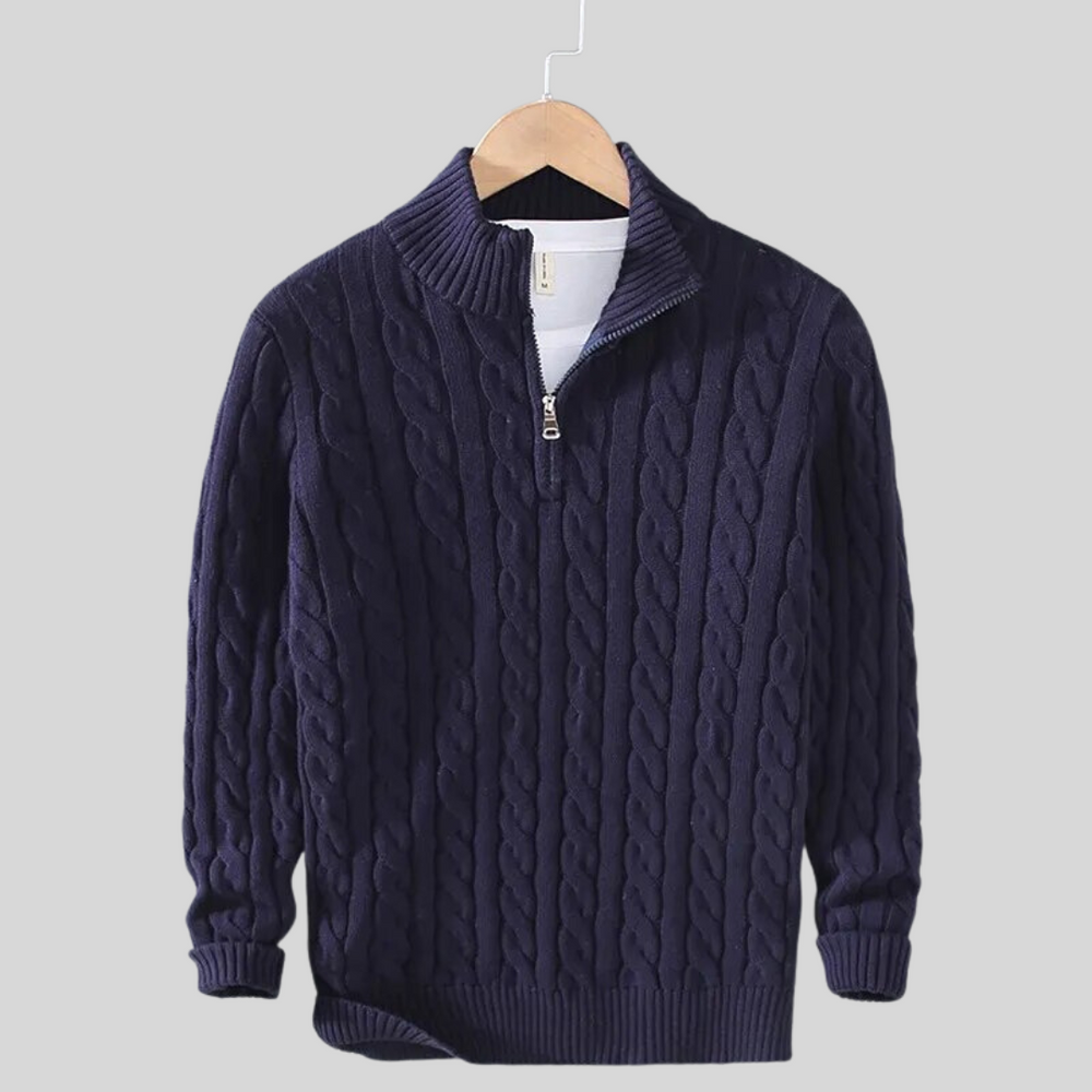 Men's Classic Knit Sweater, Crewneck Winter Pullover
